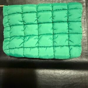Green Quilted Clutch